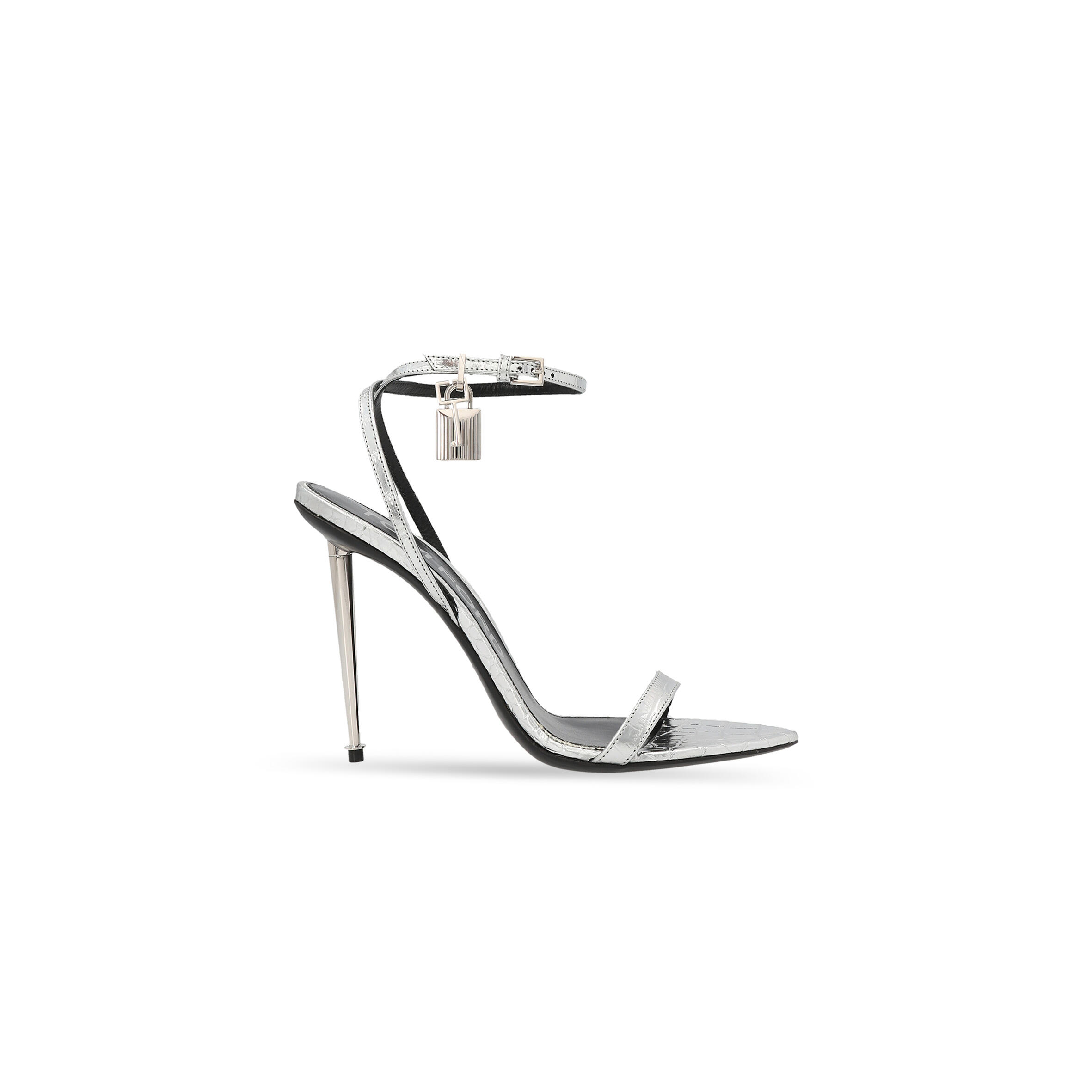 TOM FORD PADLOCK LEATHER SANDALS 372766 W2272J
